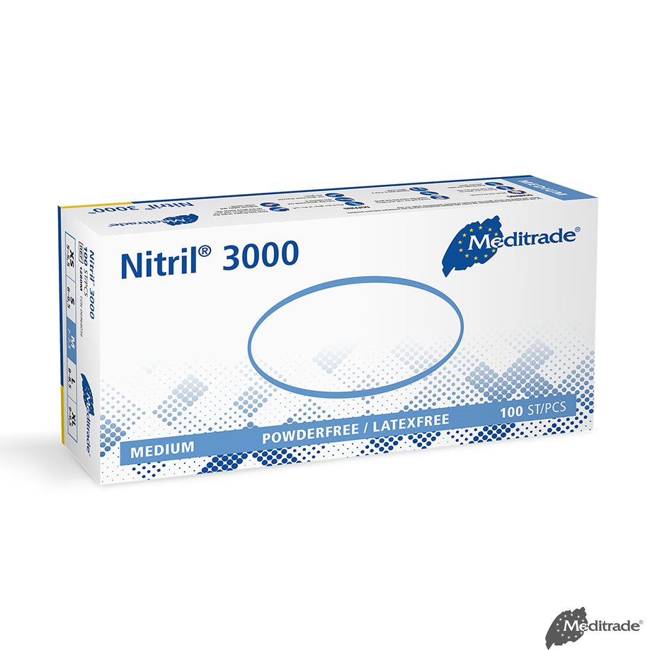 Nitril 3000 U.-Handschuhe, PF, latexfrei, unsteril, Gr. M (100 Stck.)